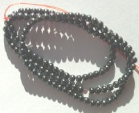 16 inch strand of 3mm Round Magnetic Hematite